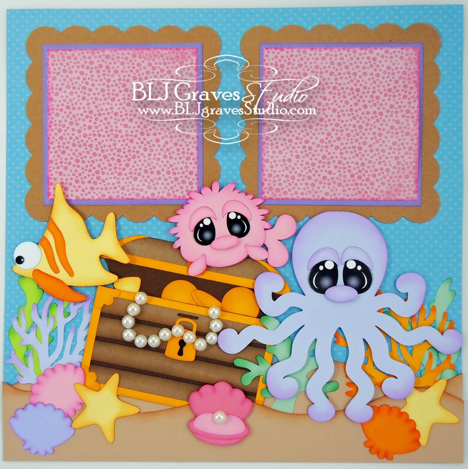 TREASURE BOX DESIGNS Under The Sea Scrapbook Layout
