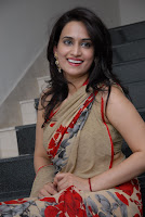 Actress, Chinmayi, Ghatrazu, Stills, in, Saree, 