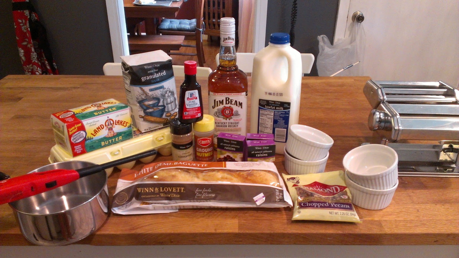 Diary of the Unexpected Housewife Flaming Bourbon Bread Pudding