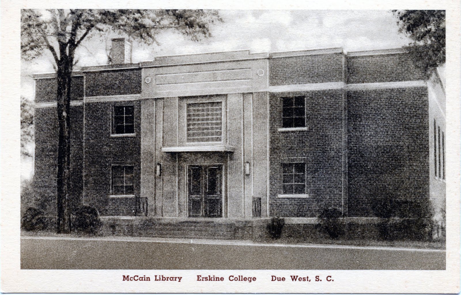 Library Postcards McCain Library, Erskine College, Due West, South