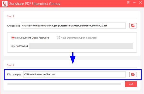 set PDF destination path