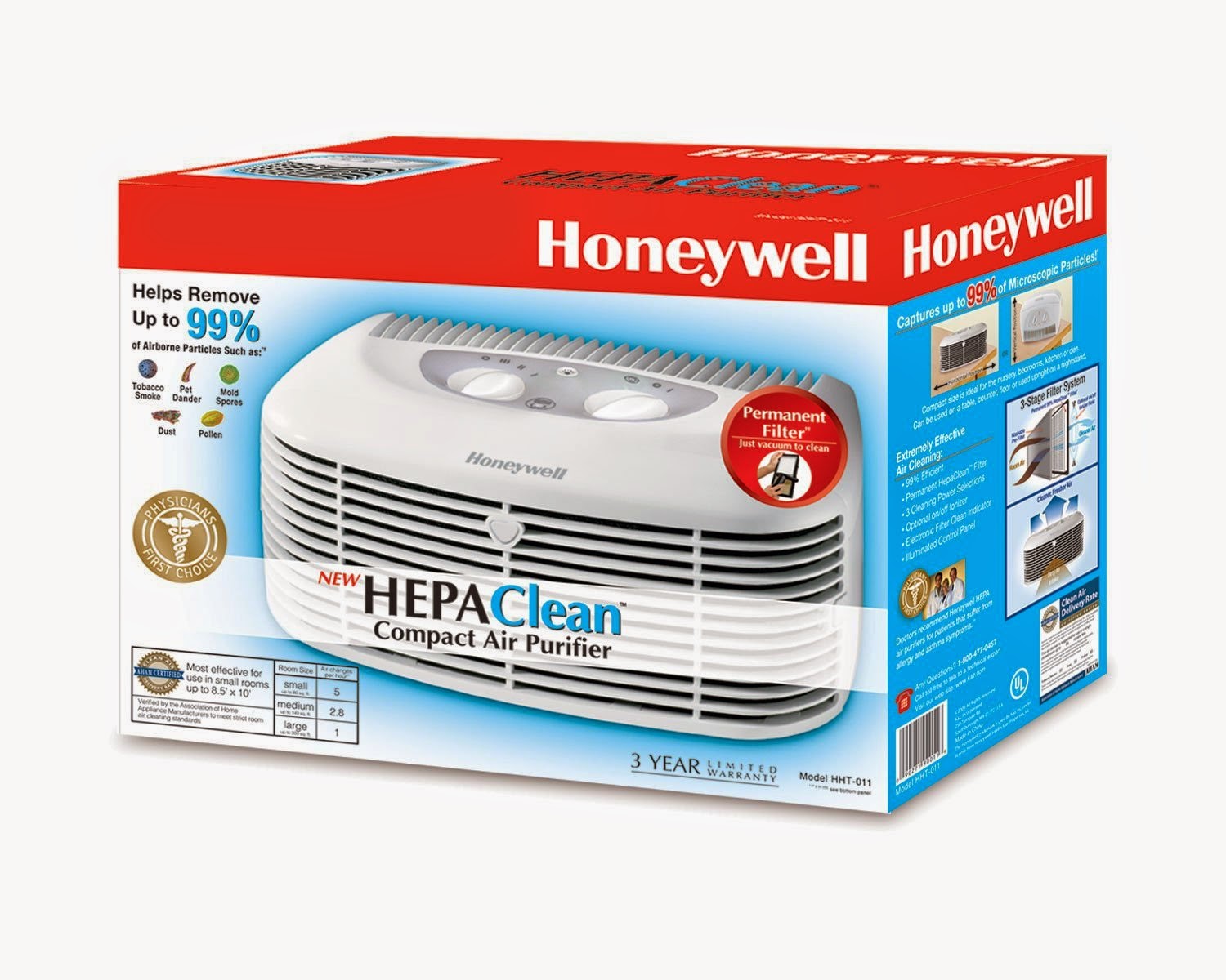 Health and Fitness Den Honeywell HHT011 Compact Air Purifier with