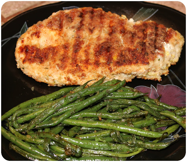 Crispy Chicken Costoletta with Green Beans Crispy Chicken Costoletta with Green Beans