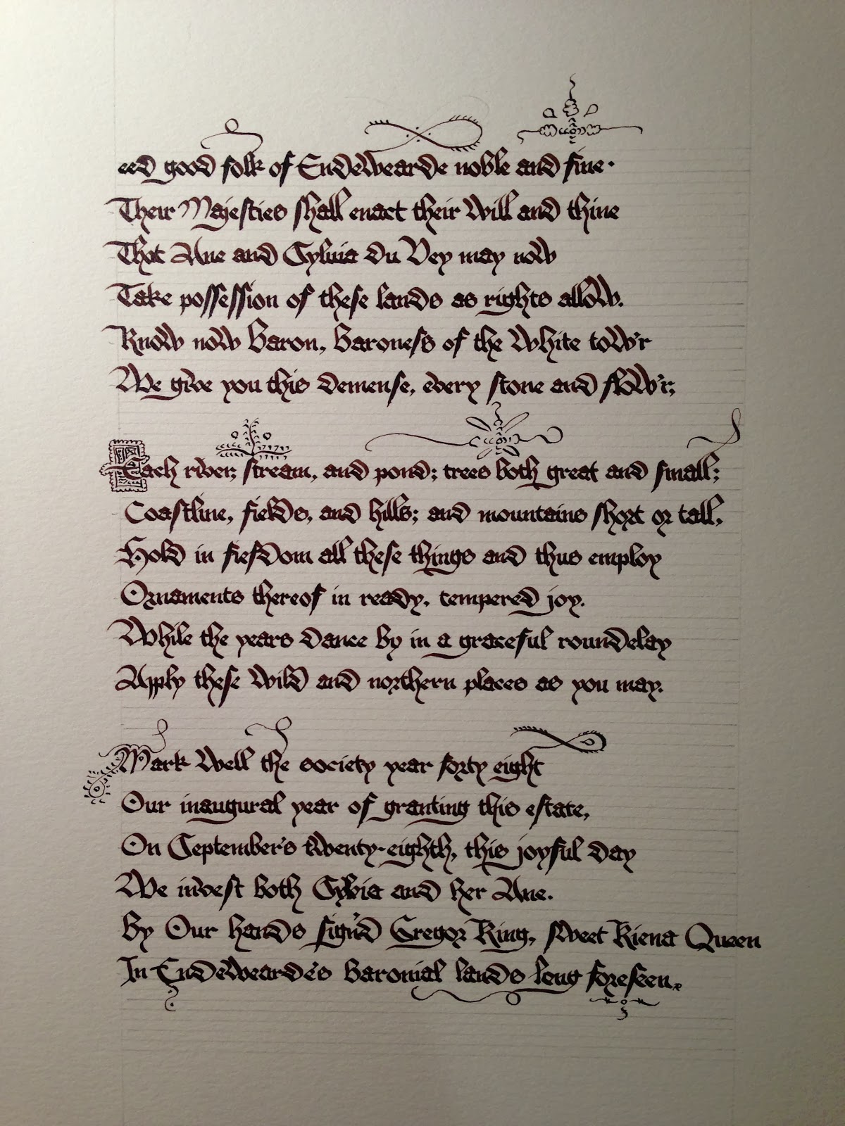 Calligraphy Medieval Script