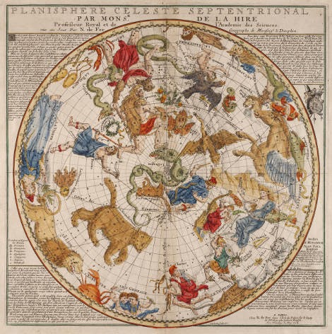 La Hire, Philippe de, 1705, Planisphere Celeste Septentrional