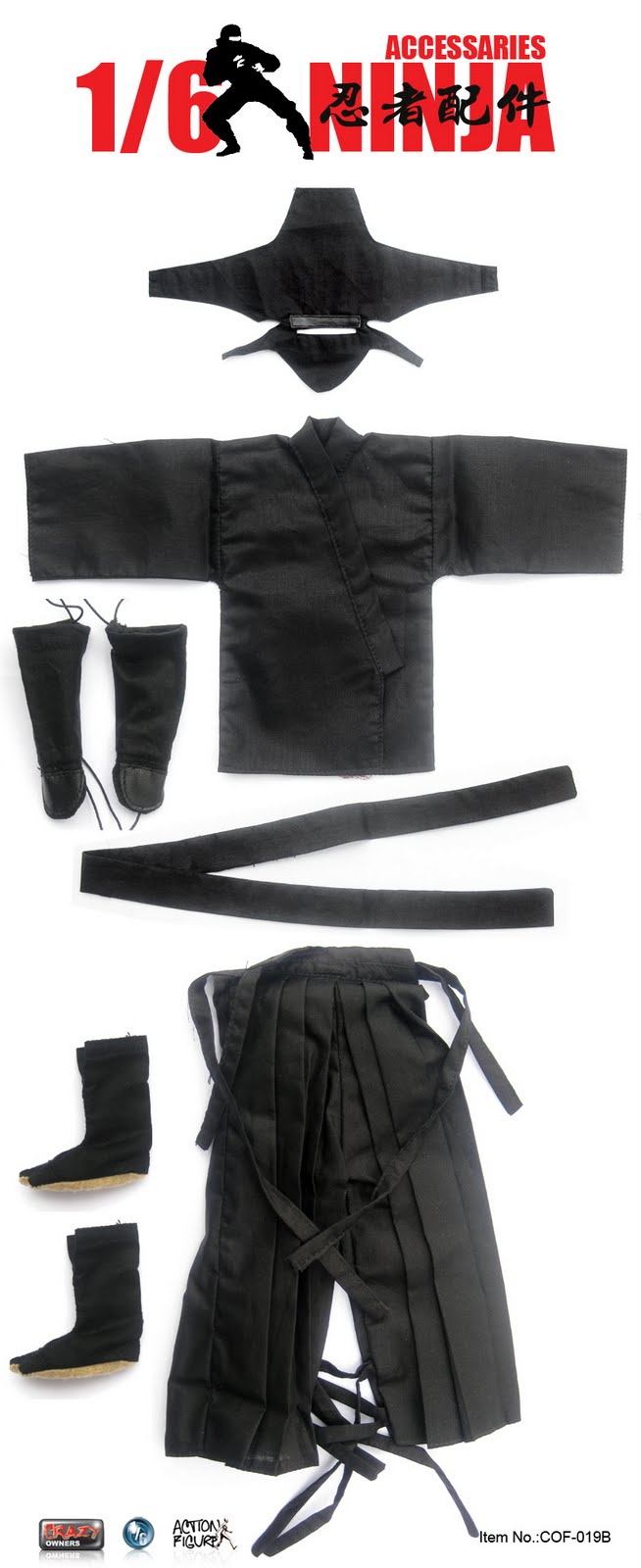 toyhaven Crazy Owners Ninja Accessories and Uniform set PREVIEW