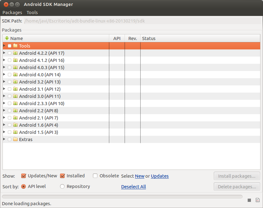 Ubuntu 12.04 on android package manager