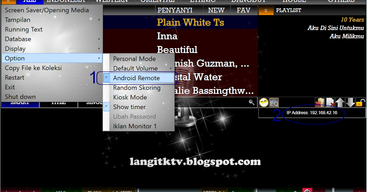 Karaoke Software Setting Android Apps Remote Control