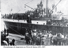 Navio de imigrantes italianos.