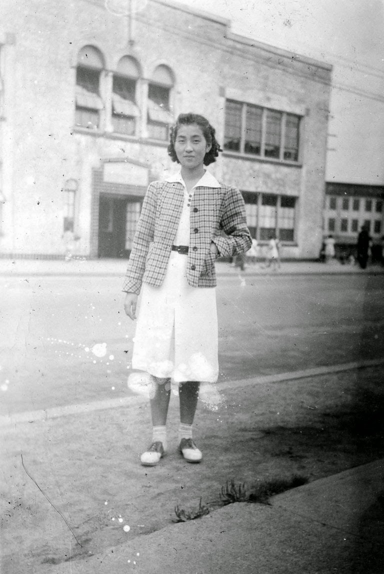 Woman Across the Street from the Vancouver Japanese Language School