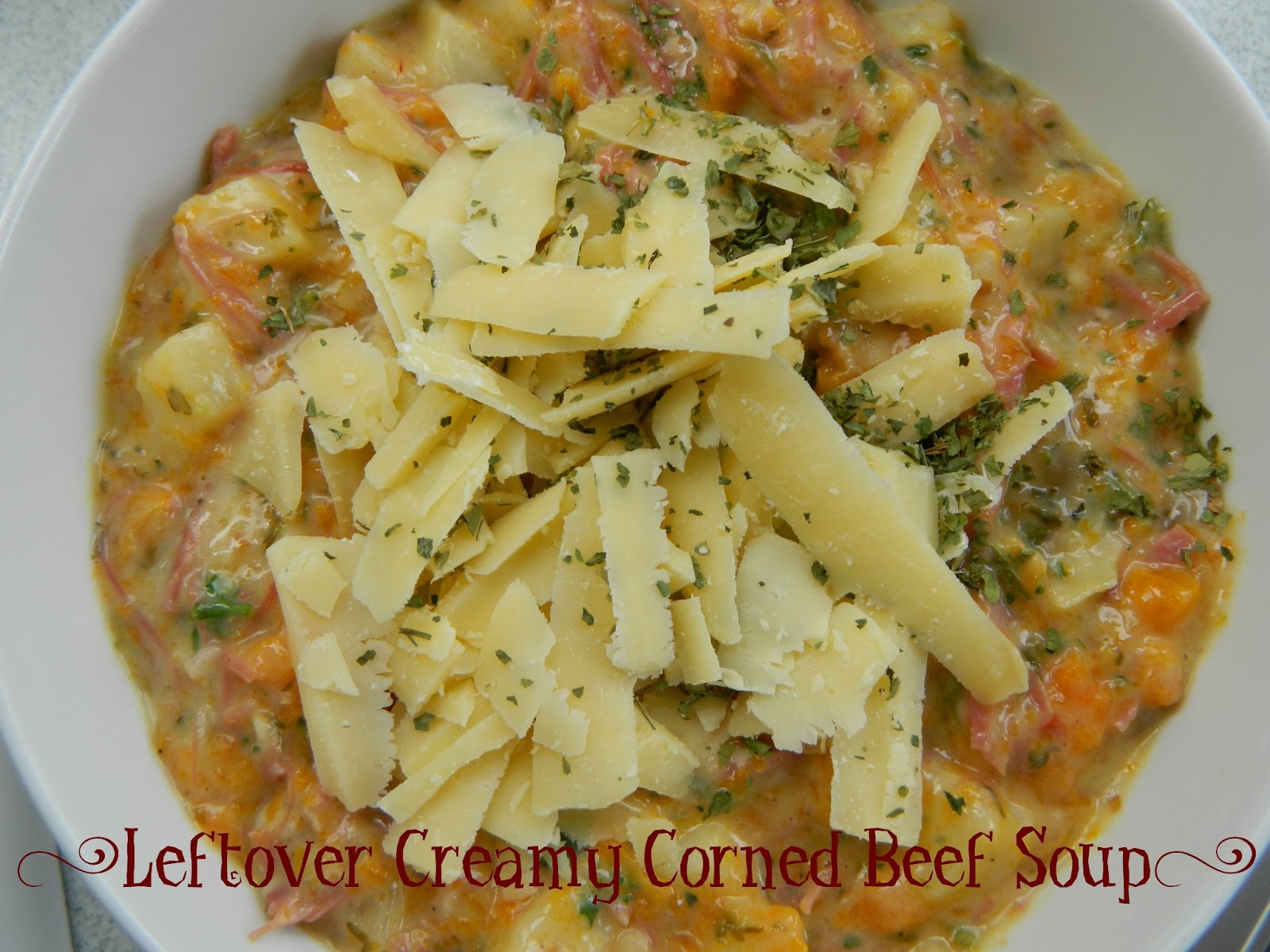My Favorite Things Leftover Creamy Corned Beef & Cabbage Soup