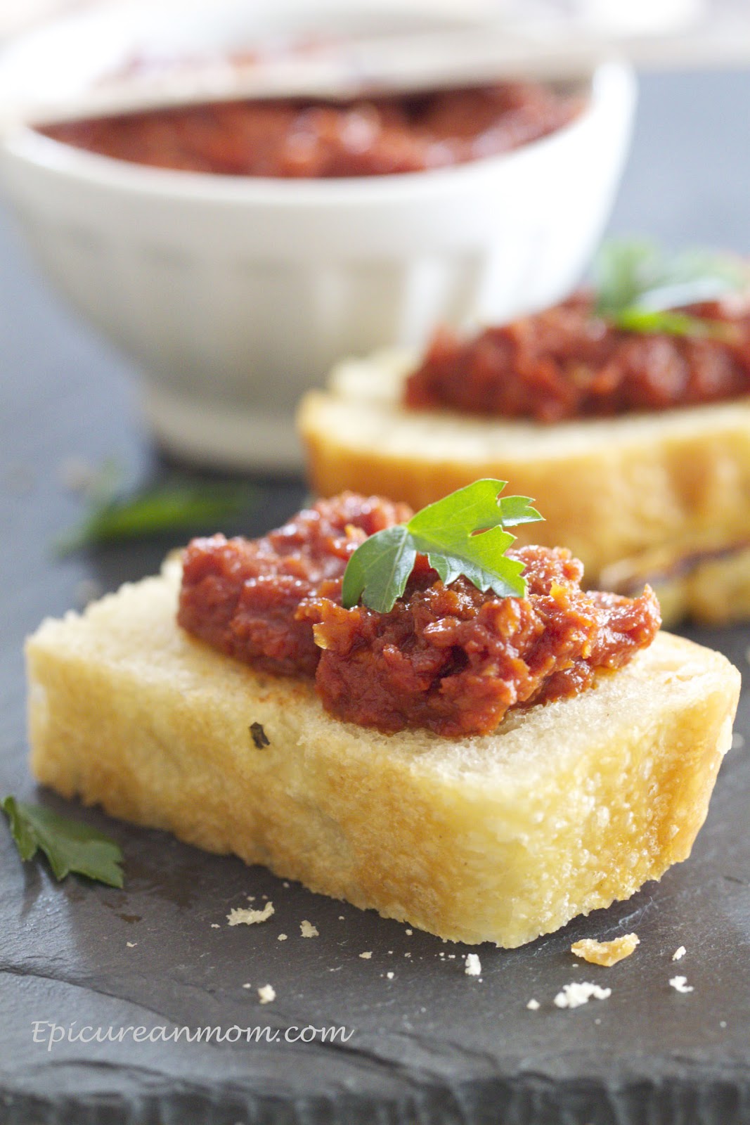 Epicurean Mom Sun Dried Tomato and Balsamic Tapenade