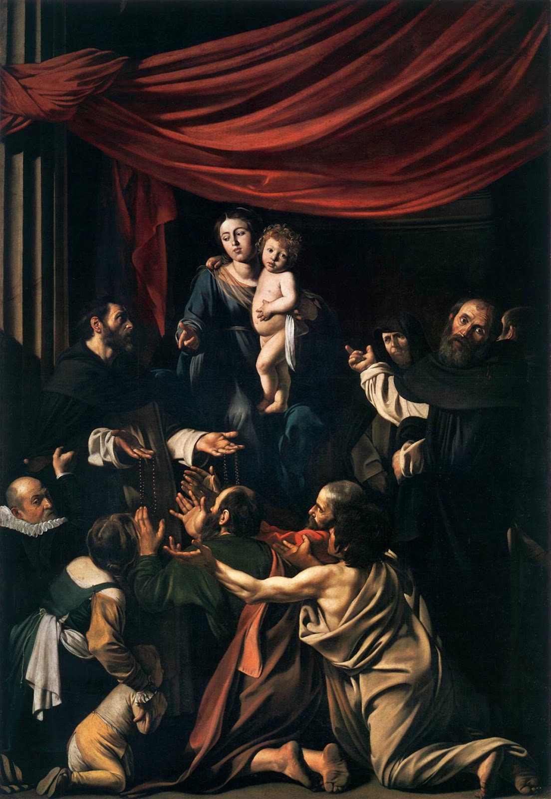 Caravaggio Madonna del Rosario, 1608 The Masterpieces of Art