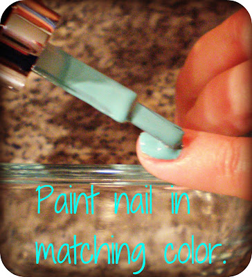 First off you want to star by painting your nails in any color you want,