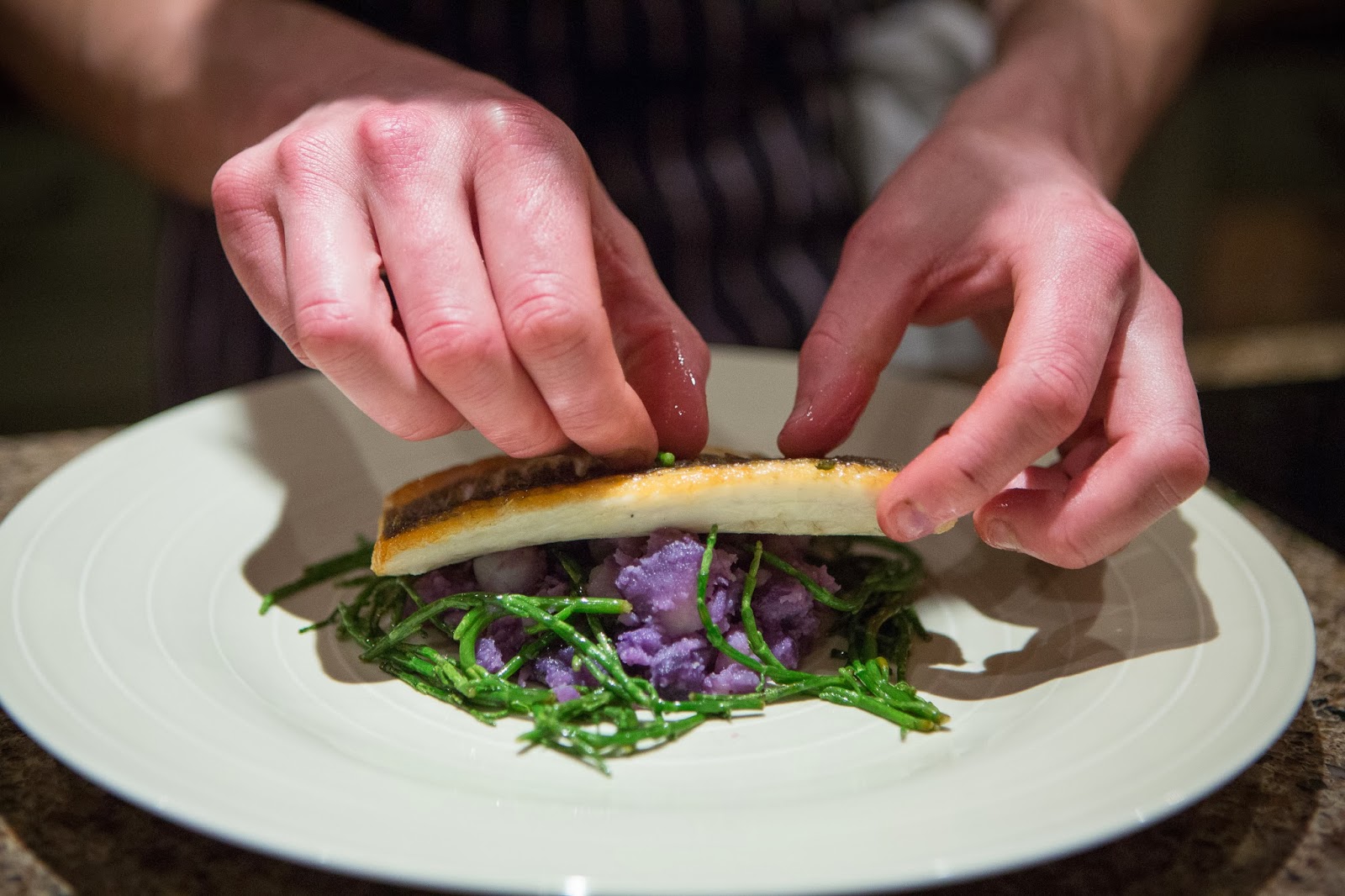 The Pot Kiln Anywhere Blog Mike's Crisp Sea Bass, Crushed Violet