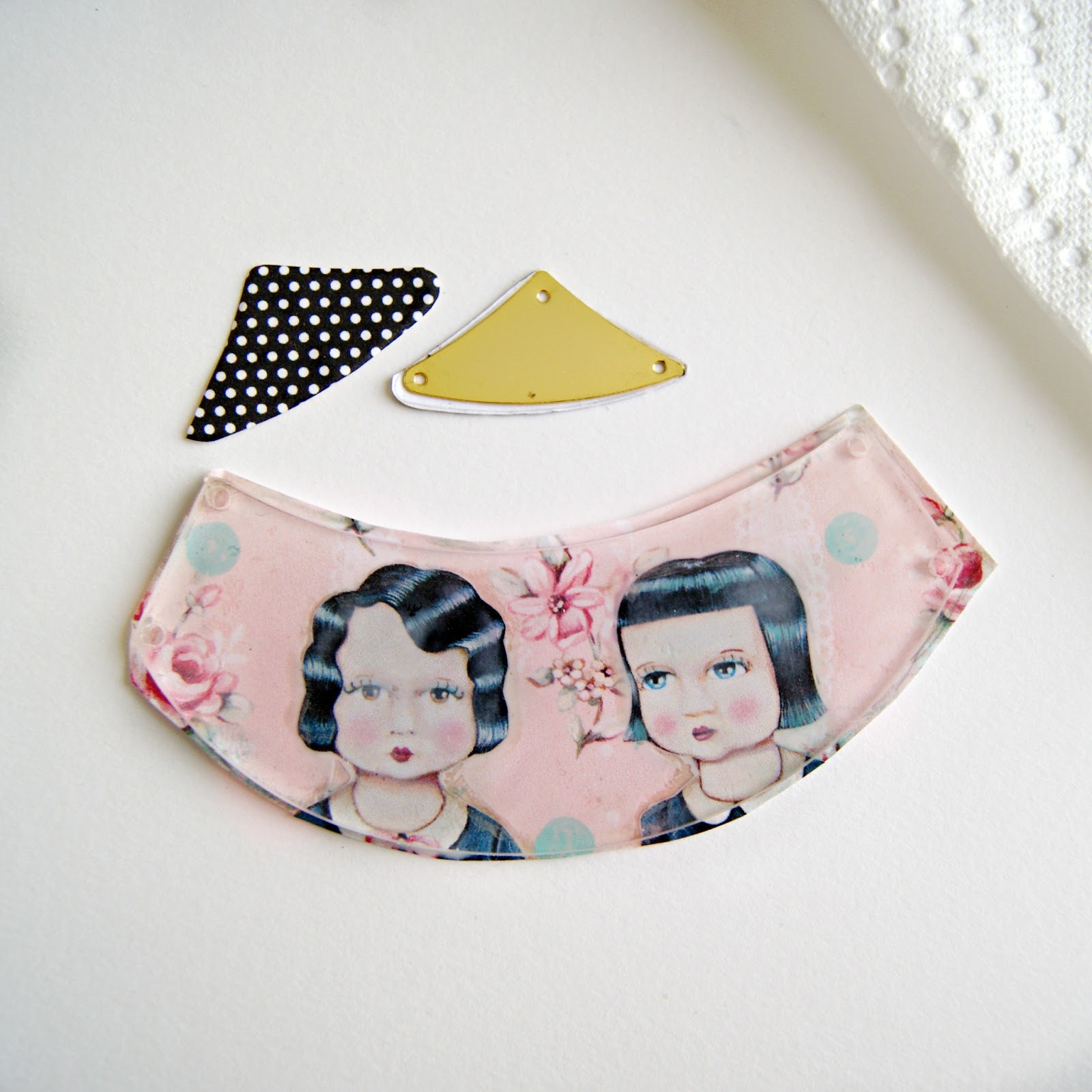 Mixed Media Collage Necklace (using Jewel Pop elements) Everyday is a