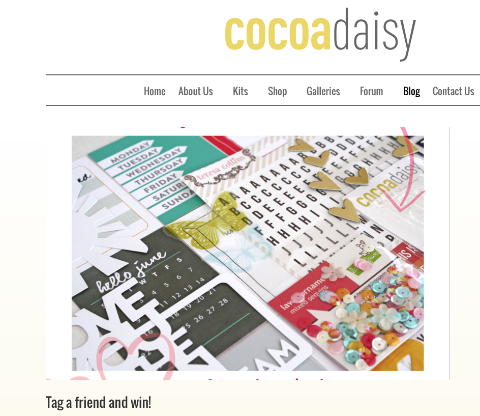 . Cocoa Daisy New Site Celebration and Giveaways, Giveaways, Giveaways!!