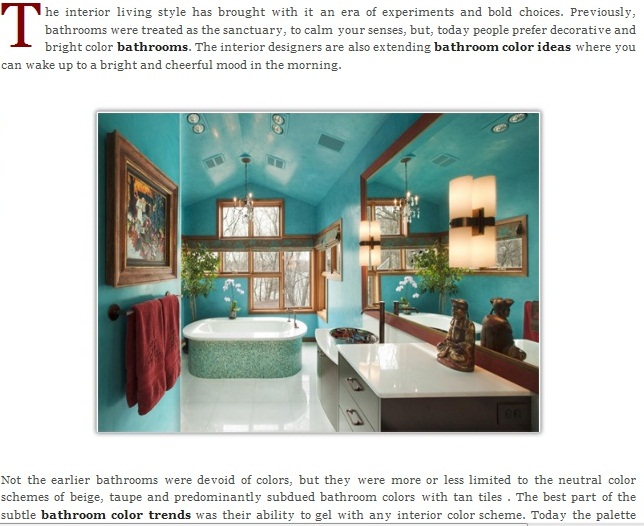 Bathroom color ideas- home color trends 2012