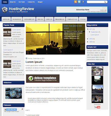 Hosting Review tech Blogger Theme