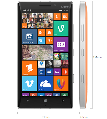 Dimensões Lumia 930
