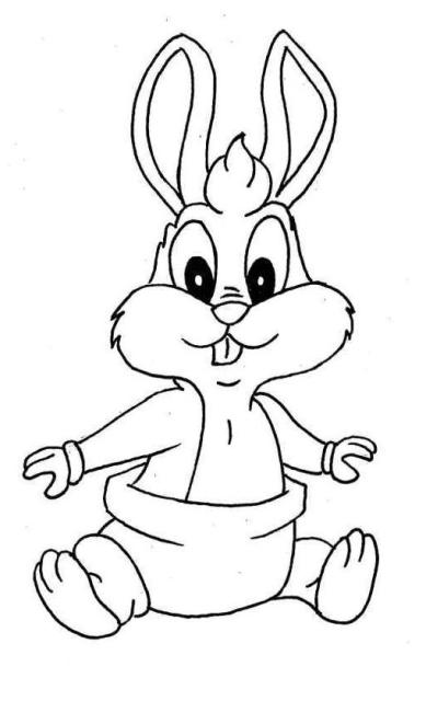 Baby Bunny Rabbit Coloring Pages high resolution