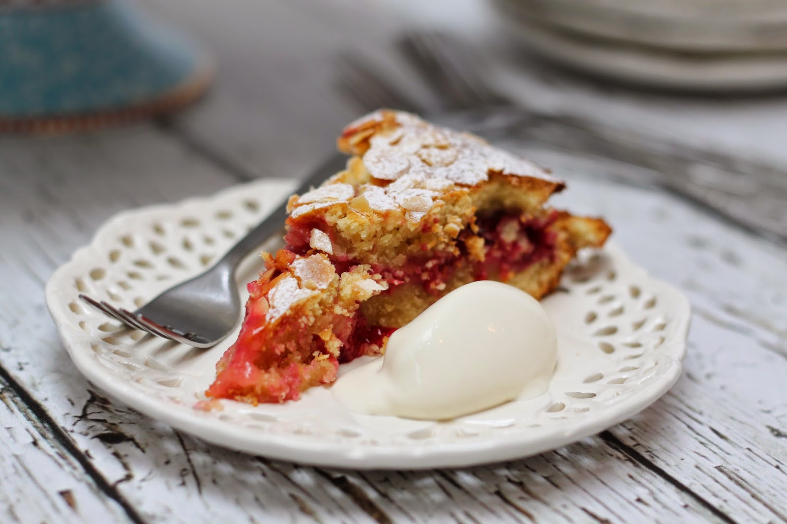 Raspberry and Lemon Bakewell cake