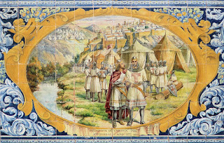 Plaza de España, Sevilla - Azulejo de Cuenca (Motivo central)