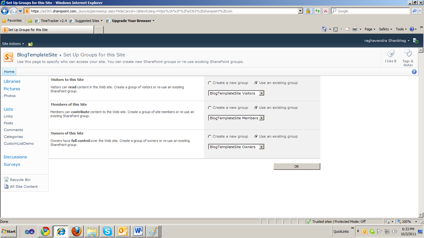 sharepoint change site template