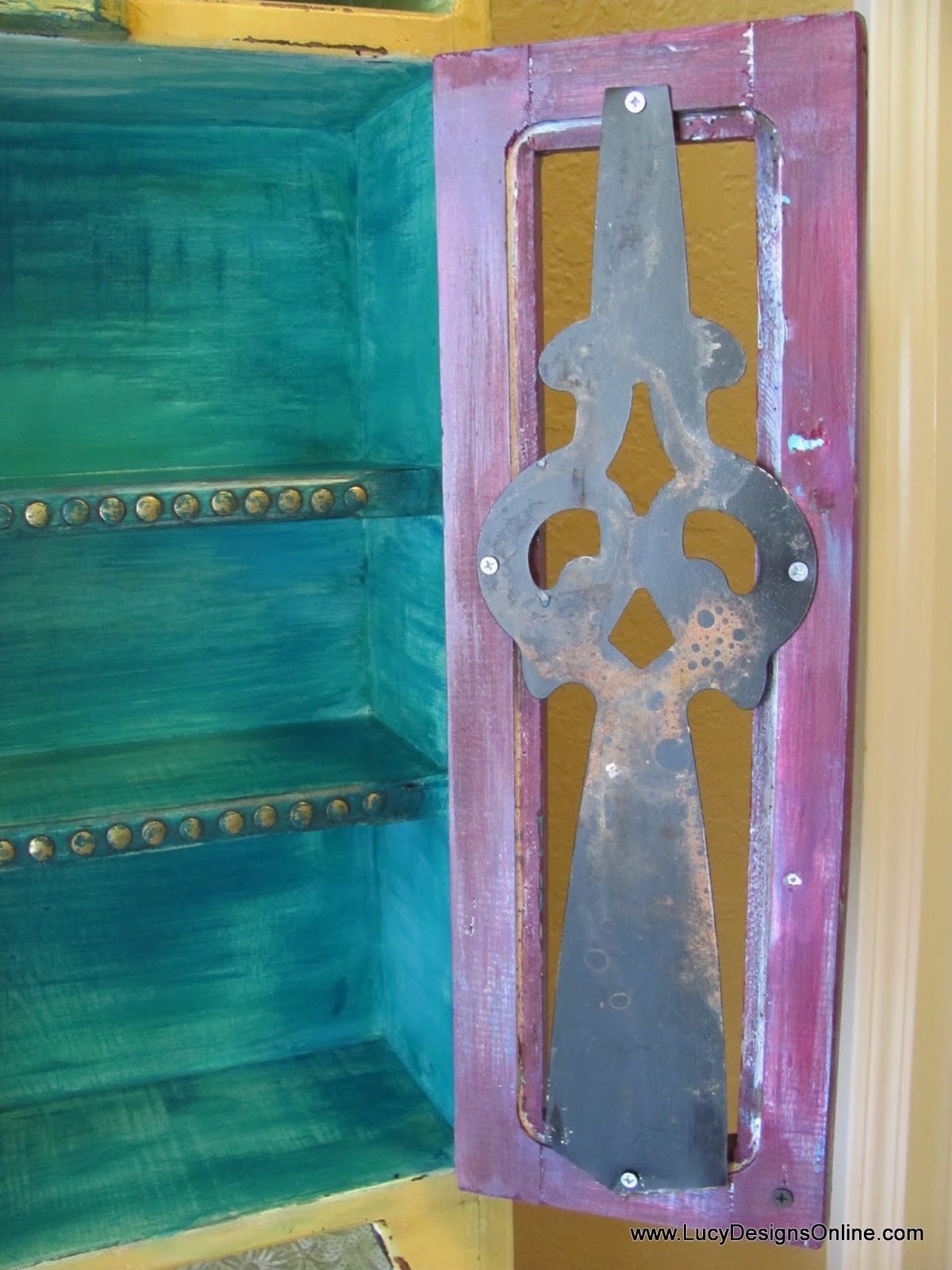 Furniture Makeover, Hand Painted Country to Colorful and Funky