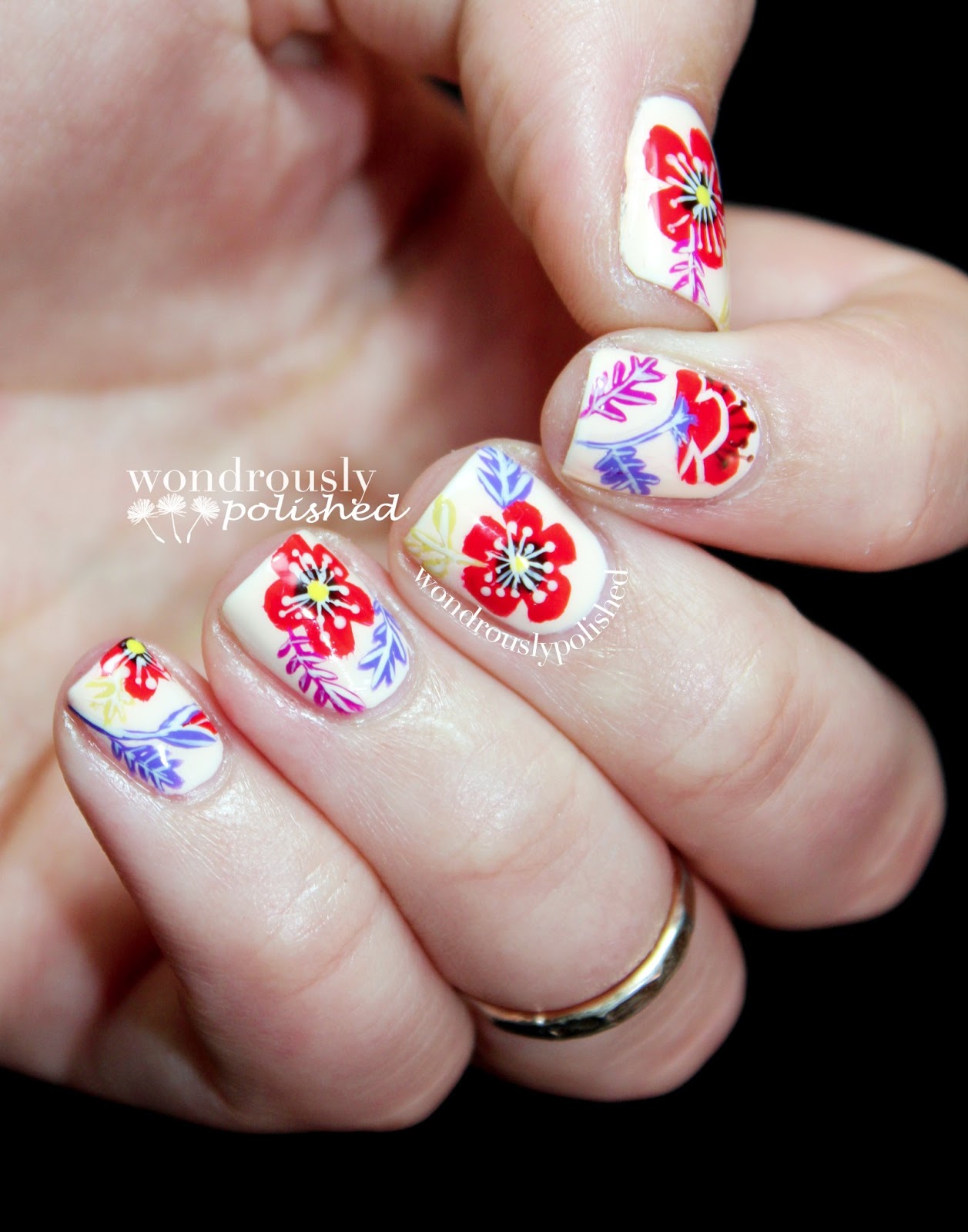 Wondrously Polished: April Nail Art Challenge - Flowers