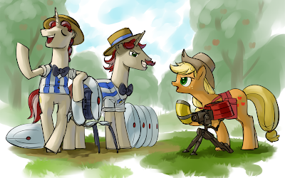 Funny pictures, videos and other media thread! - Page 8 121009+-+applejack+artist+stupjam+crossover+Flam+Flim+flim_flam_brothers+portal+Team_Fortress_2+turrets