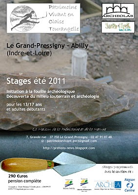 Stages d'archéologie pour les 13-17ans au Grand-Pressigny PVCT+-+stages+2011+affiche