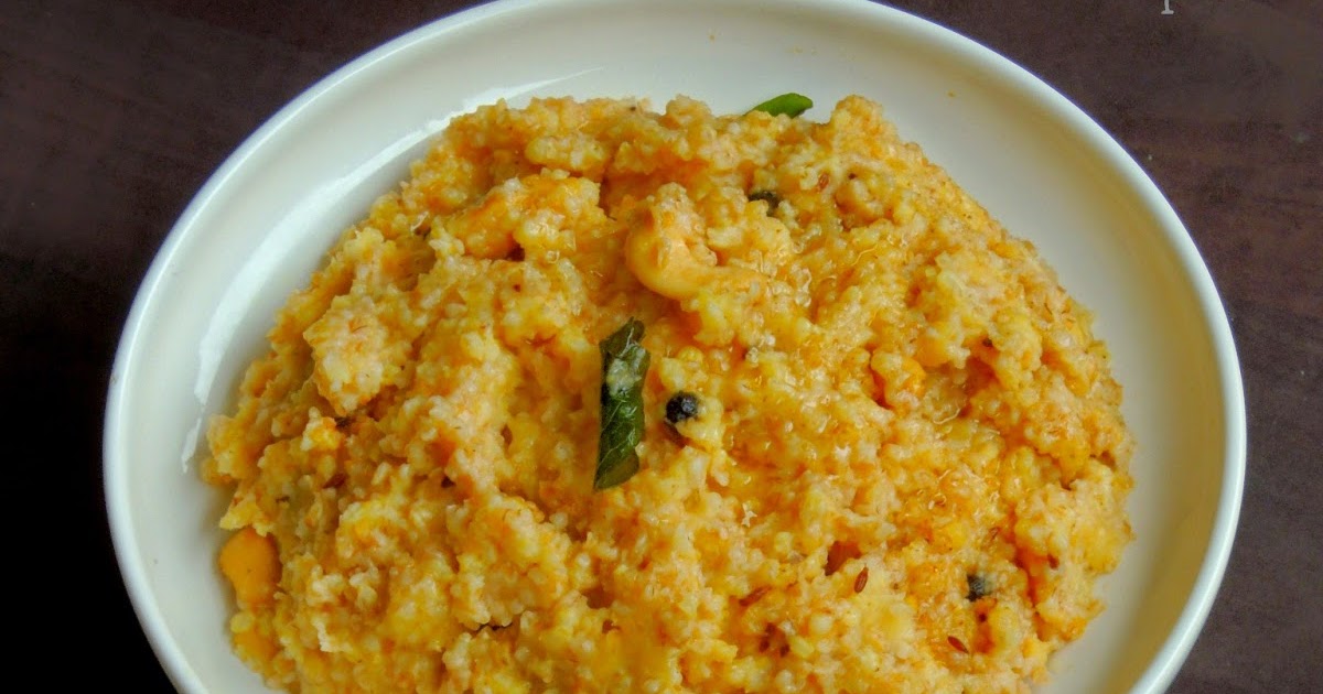 Priya's Versatile Recipes Foxtail Millet & Wheat Rava Pongal
