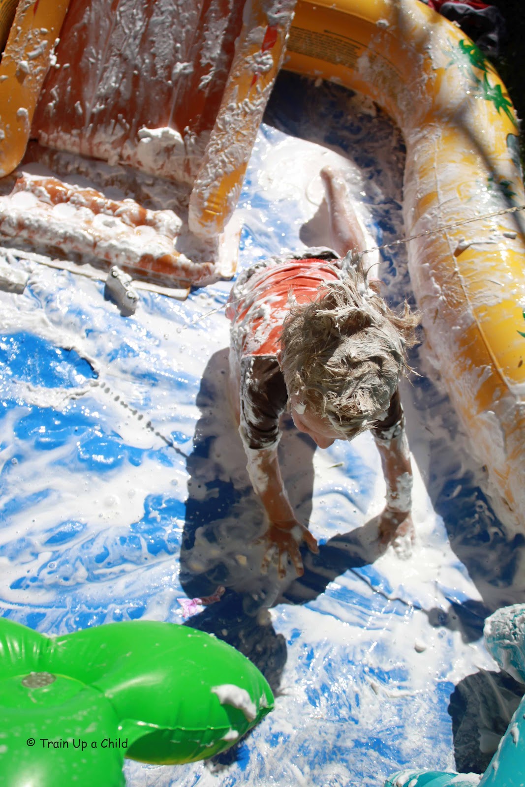 Outdoor Shaving Cream Play Pool Learn Play Imagine