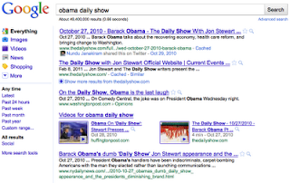Ricerca su Google di Obama Daily Show.
