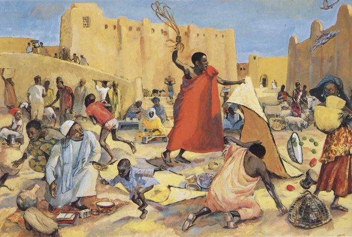 Mafa006 Jesus drives out the merchants