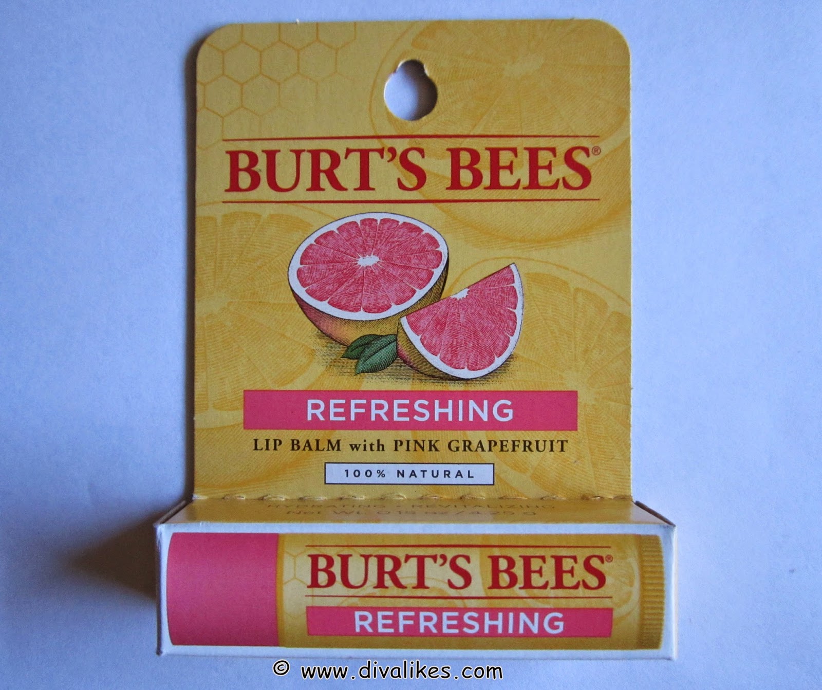 Burt's Bees Refreshing Lip Balm With Pink Grapefruit Review Diva Likes