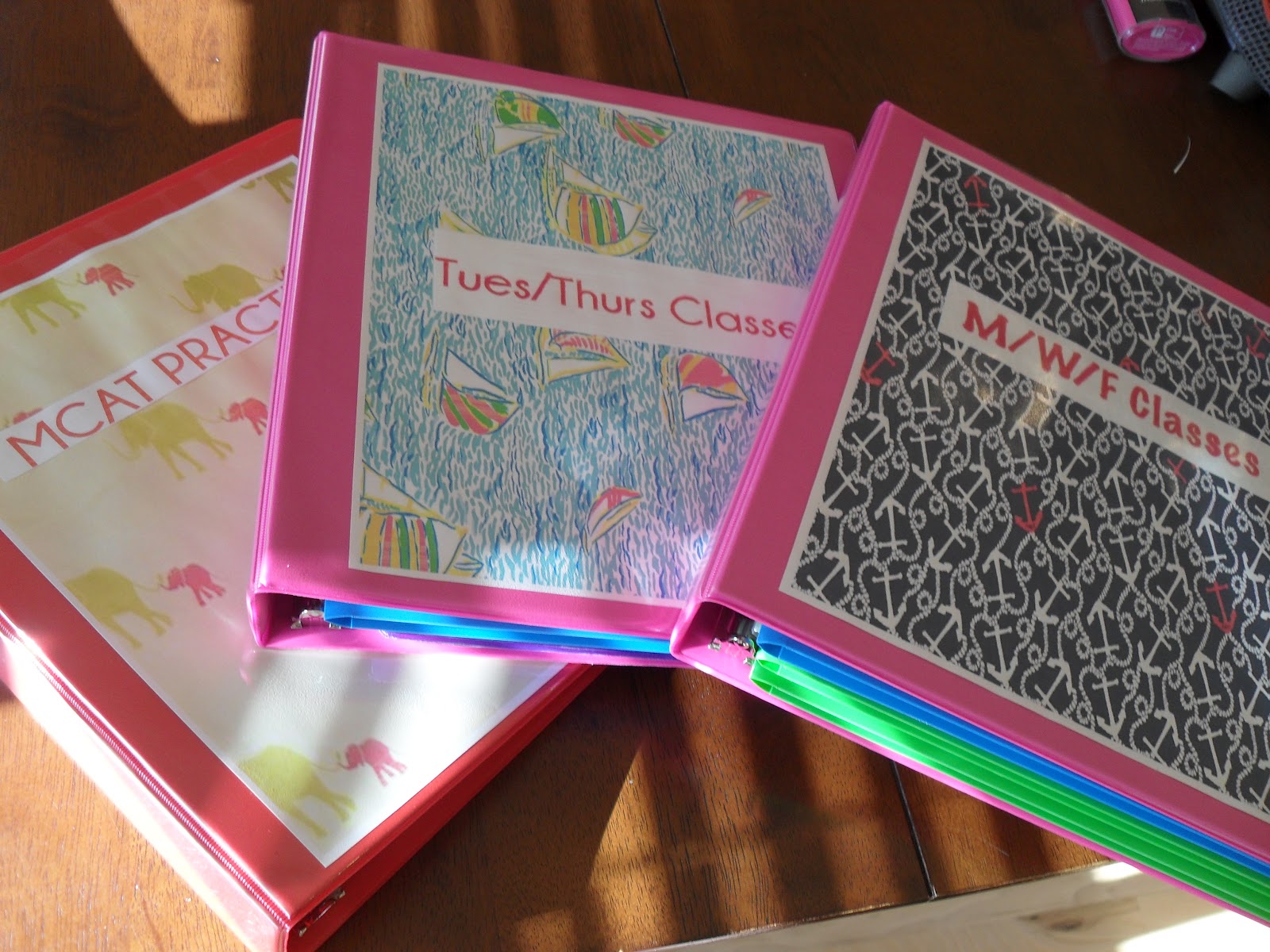 Preppy Premed College Binder Organization