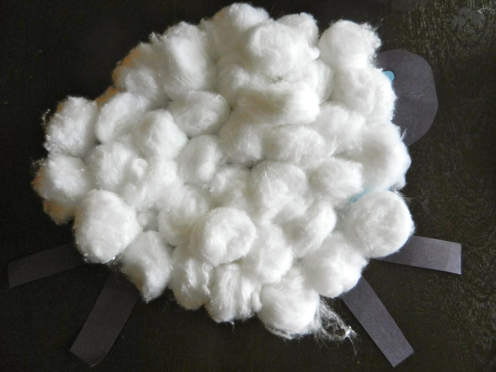 Painted Kiwis cotton ball sheep