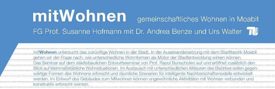 mitWOHNEN - TU Berlin Prof. Susanne Hofmann mit Urs Walter und Dr. Andrea Benze