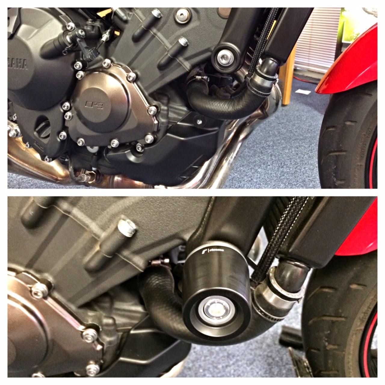 How to install Rizoma Frame Sliders on Yamaha FZ09 by