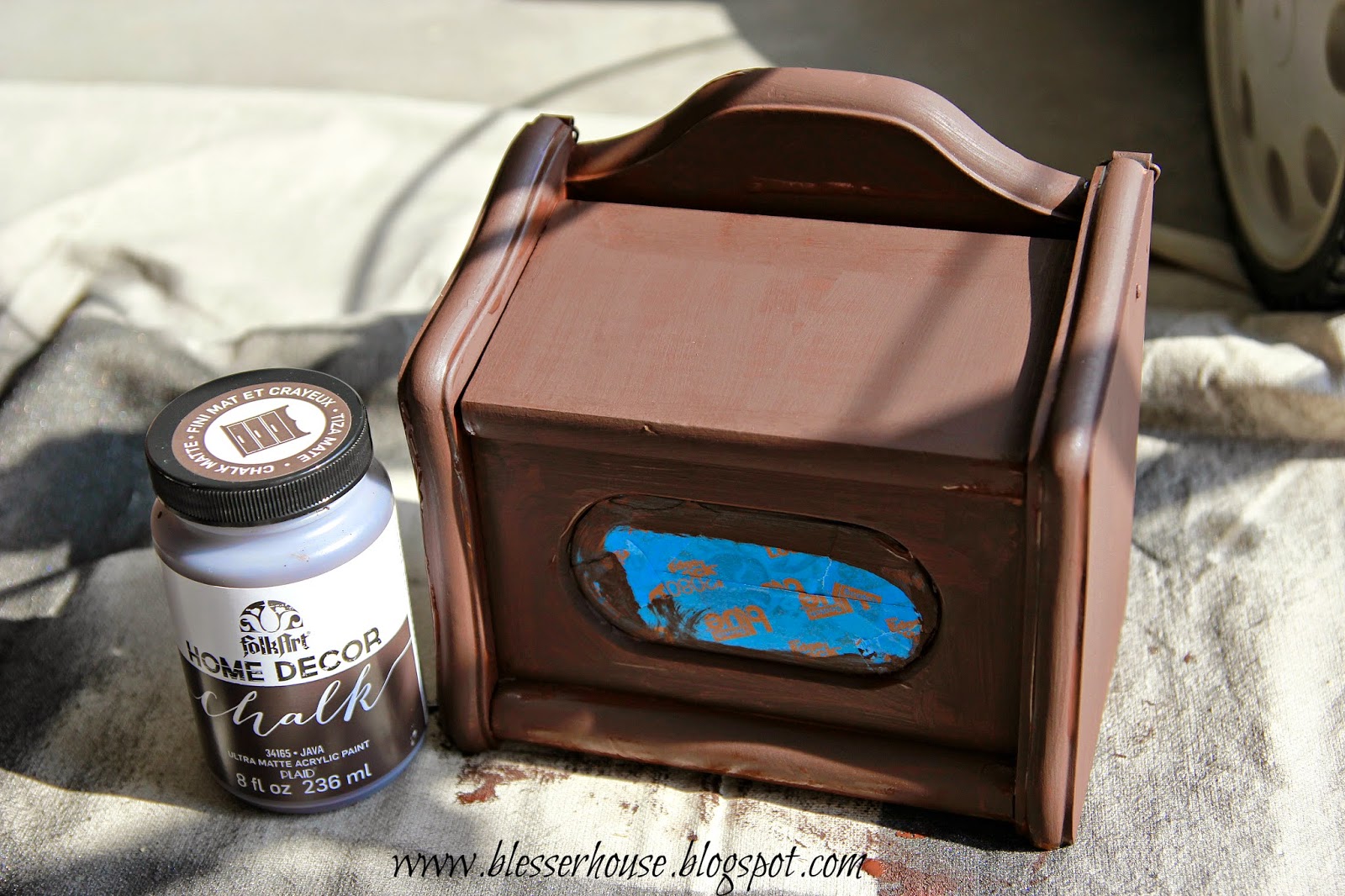 Thrifted Bread Box / Recipe Box Makeover Bless'er House