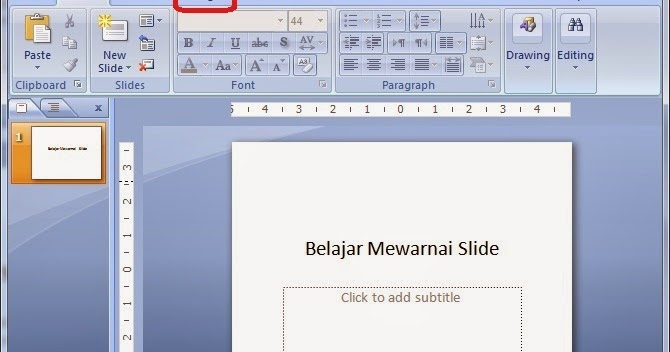 Cara Memberi Warna Slide Pada Microsoft PowerPoint 2007