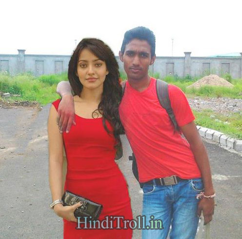 Indian Desi Boy Funny Shoot Picture With Model Girl |