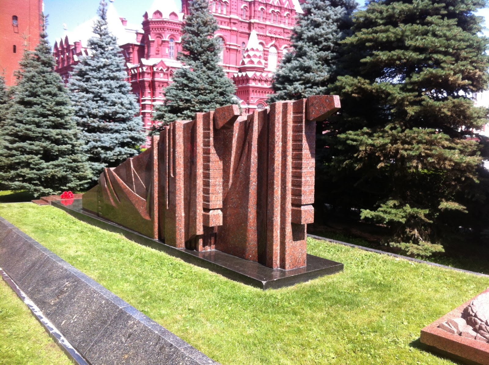 Burials in the Kremlin Wall Necropolis in Moscow, Russia. Burials in