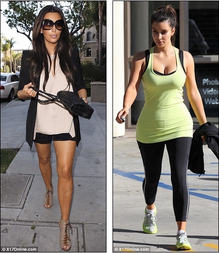 Kim Kardashian Out For Lunch In Beverly Hills Kim+Kardashian+shows+off+results+workout+short+shorts+3