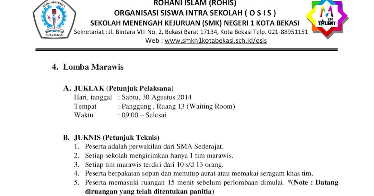 Moeslim Got Talent Peraturan Lomba Marawis