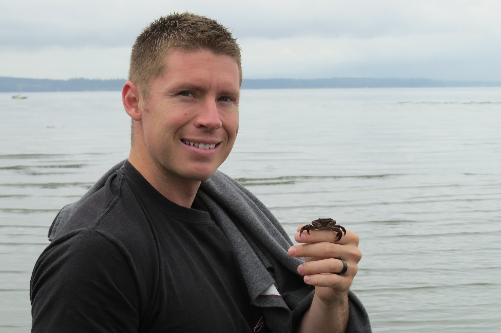Finding crabs on Maxwelton Beach on Whidbey Island