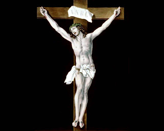 dark background wallpaper of Christ on the cross