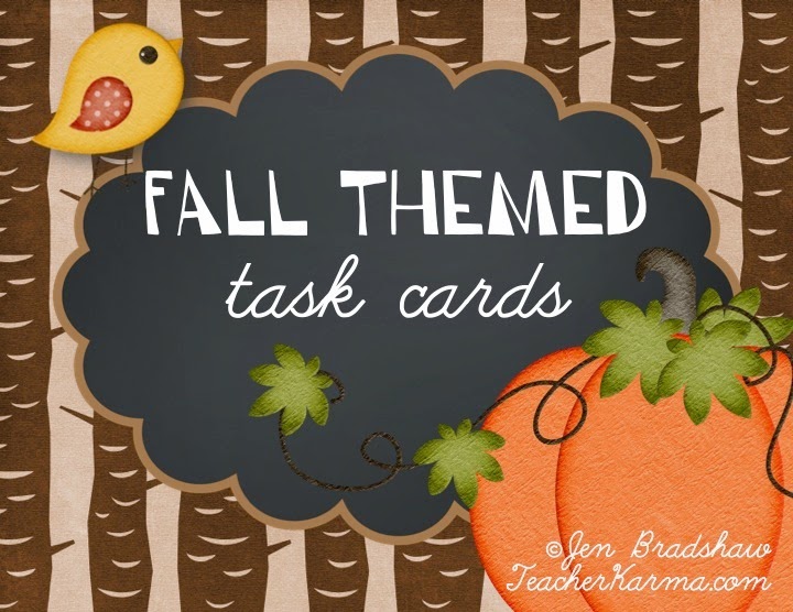 Fall FUN task cards. teacherkarma.com